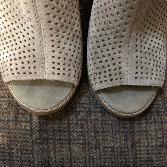 Lucky Brand Jabilo Perforated Suede Wedge Booties - Picture 8 of 11